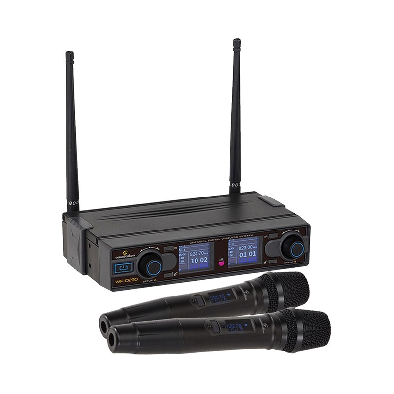 Soundsation WF-D290HH Dual Digital UHF 2 Handheld Microphones 823-832 MHz